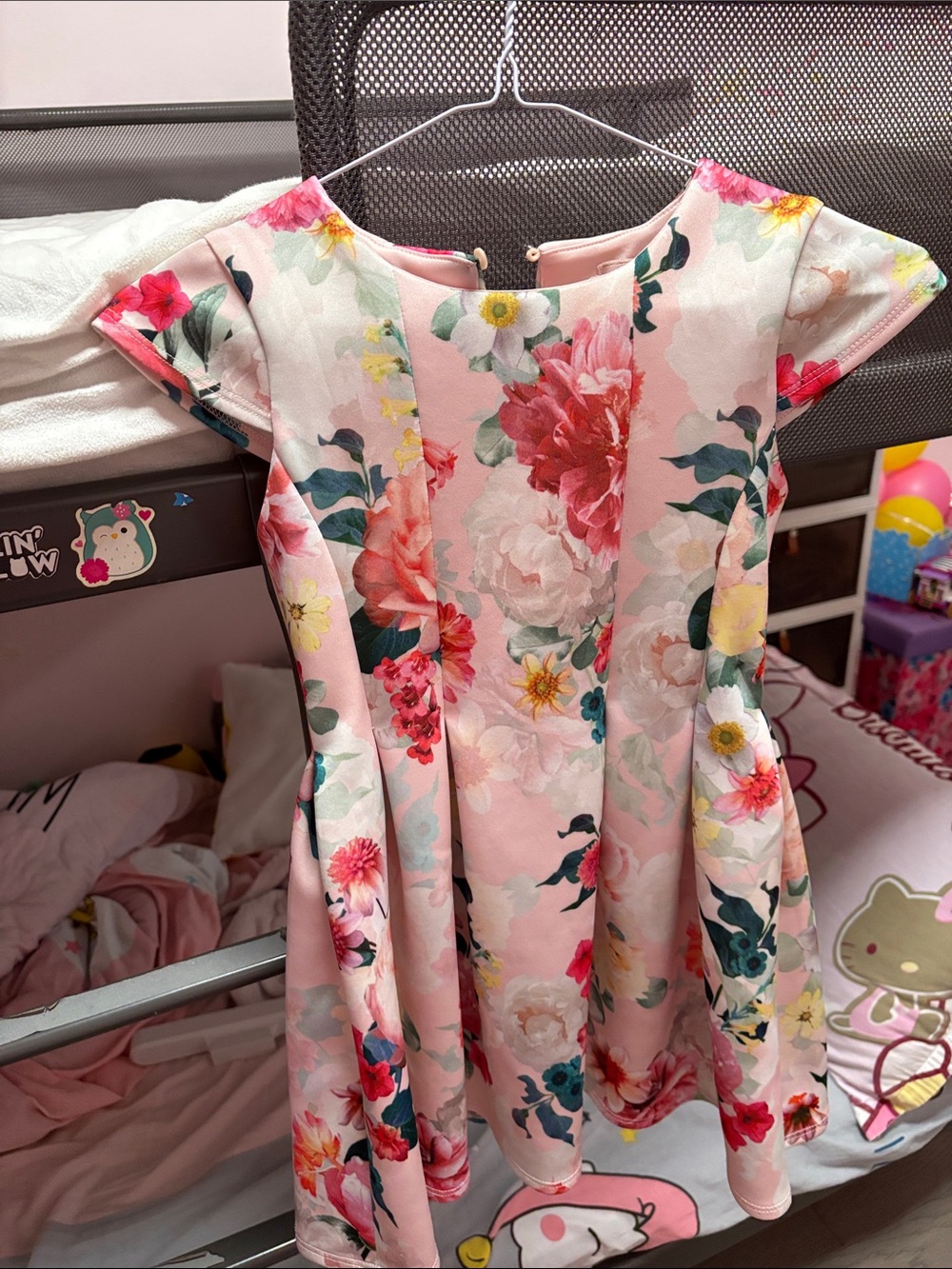Lipsy Pink Floral Fit & Flare Party Dress